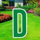 Festive Green Letter (D) Corrugated Plastic Yard Sign, 30in